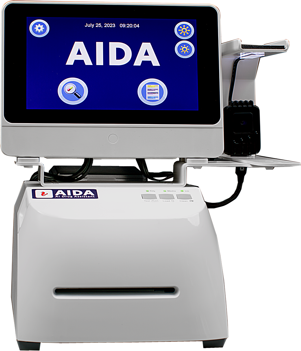 Front view of AIDA™ Syringe Color Labeling Device