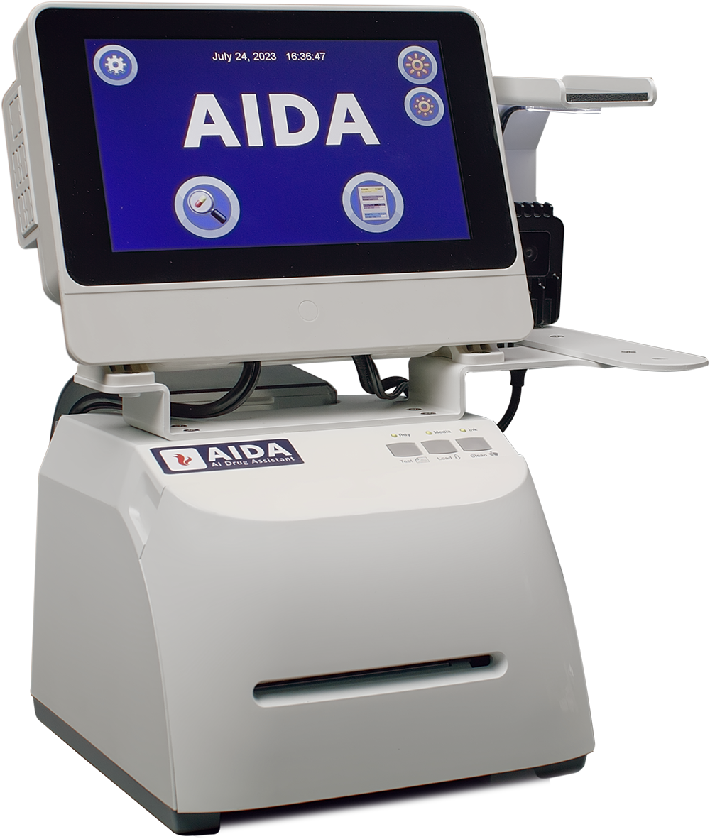 Side view of AIDA™ Syringe Color Labeling Device
